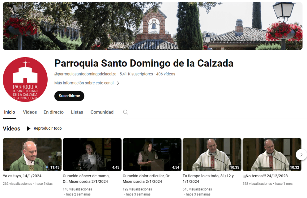 Ceremonias religiosas online Parroquia Santo Domingo Madrid Youtube