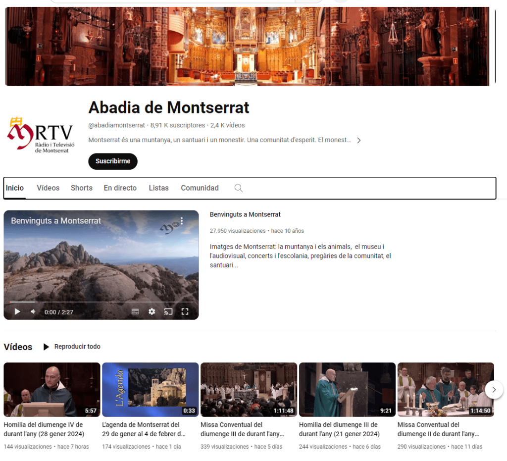 Youtube Abadia de Montserrat-min